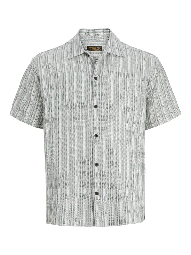 Jprblutiago Structure Ss Resort Shirt Sn - Groen Dessin