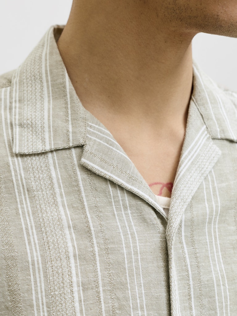 Jprblusummer Lin. Blen Dobby Ss Shirt Sn - Groen Dessin