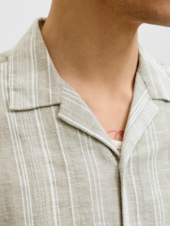Jprblusummer Lin. Blen Dobby Ss Shirt Sn - Groen Dessin