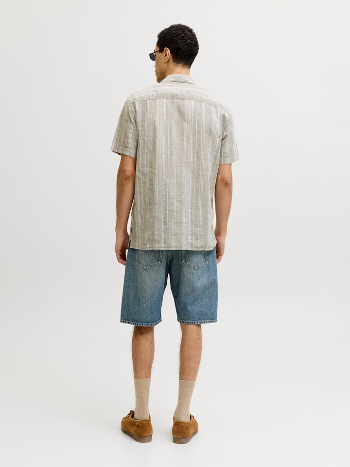Jprblusummer Lin. Blen Dobby Ss Shirt Sn - Groen Dessin