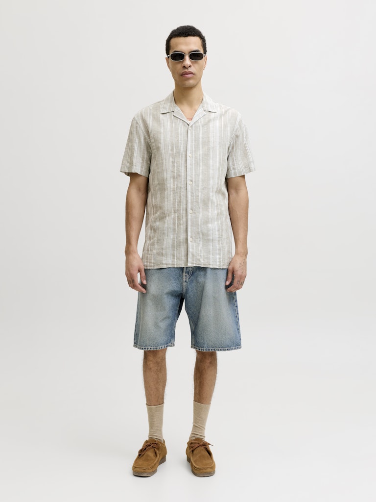 Jprblusummer Lin. Blen Dobby Ss Shirt Sn - Groen Dessin