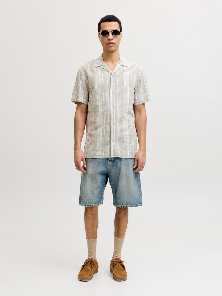 Jprblusummer Lin. Blen Dobby Ss Shirt Sn - Groen Dessin