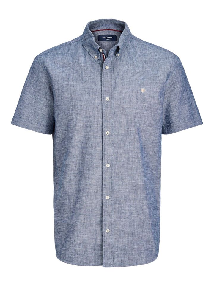Jprblusummer Lin. Bl. Shield Ss Shirt Sn - Lichtblauw