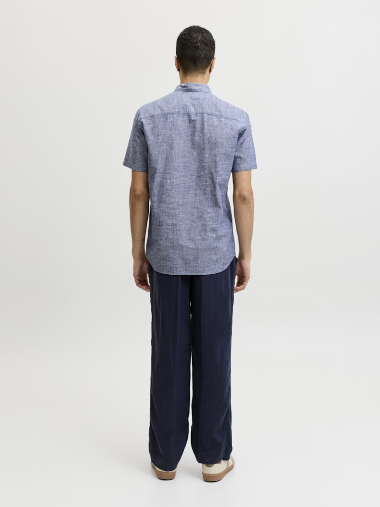 Jprblusummer Lin. Bl. Shield Ss Shirt Sn - Lichtblauw
