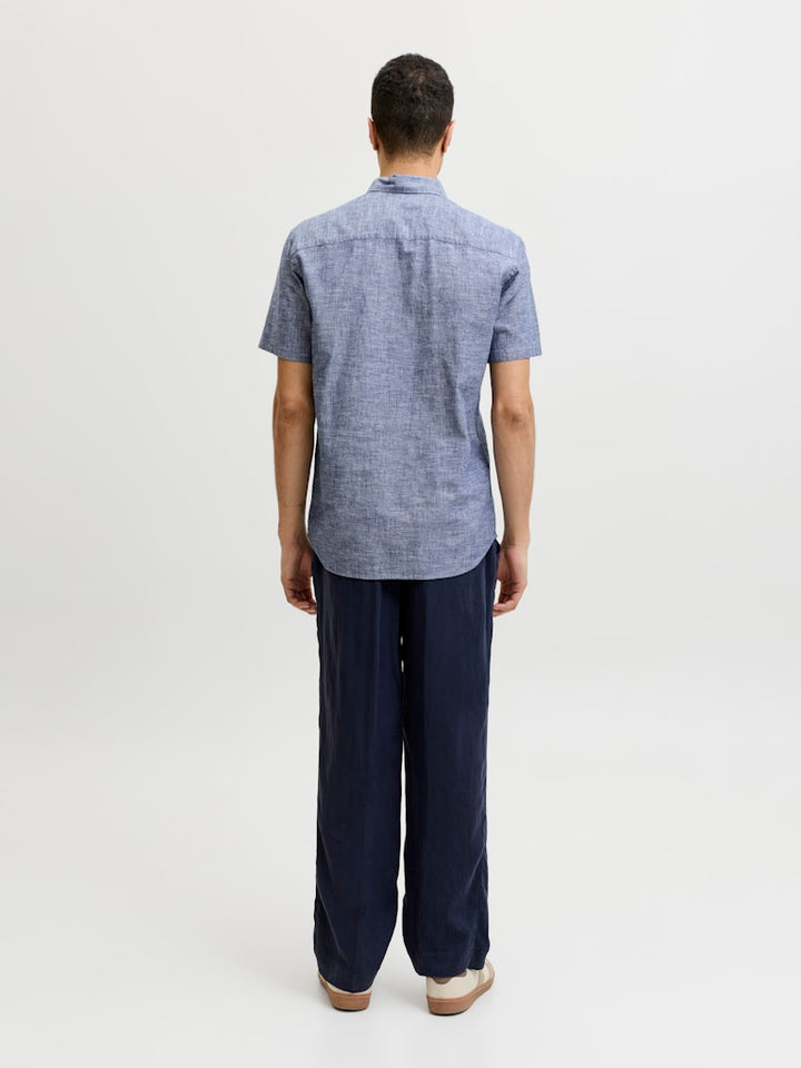 Jprblusummer Lin. Bl. Shield Ss Shirt Sn - Lichtblauw