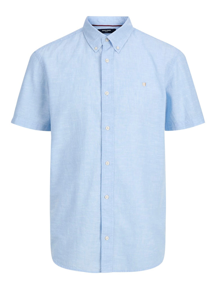 Jprblusummer Lin. Bl. Shield Ss Shirt Sn - Lichtblauw