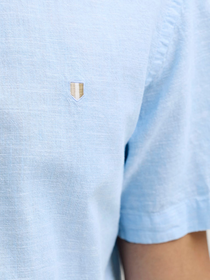 Jprblusummer Lin. Bl. Shield Ss Shirt Sn - Lichtblauw