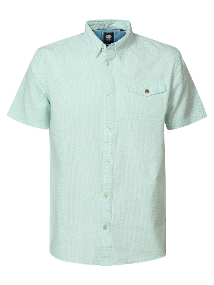 Men Shirt Short Sleeve Aop - Lichtblauw