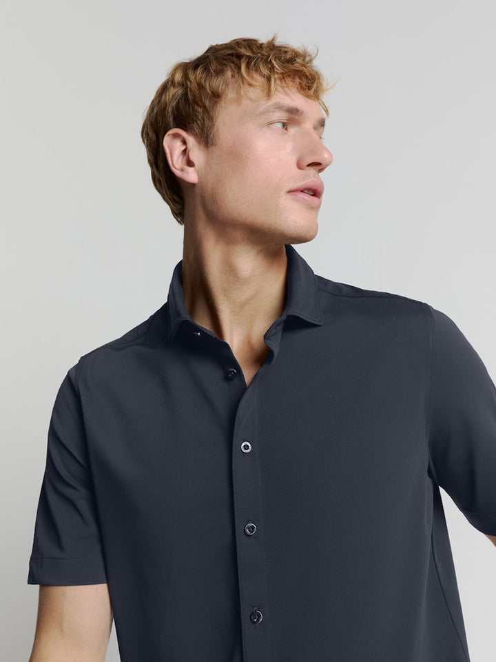Shirt  Short Sleeve Jersey Travel - Navy