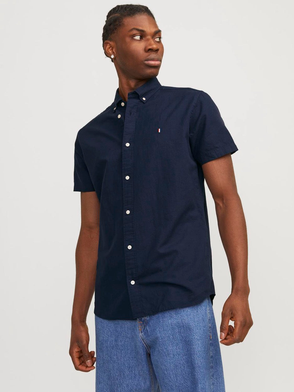 Jprblusummer Shield Shirt S/s - Navy