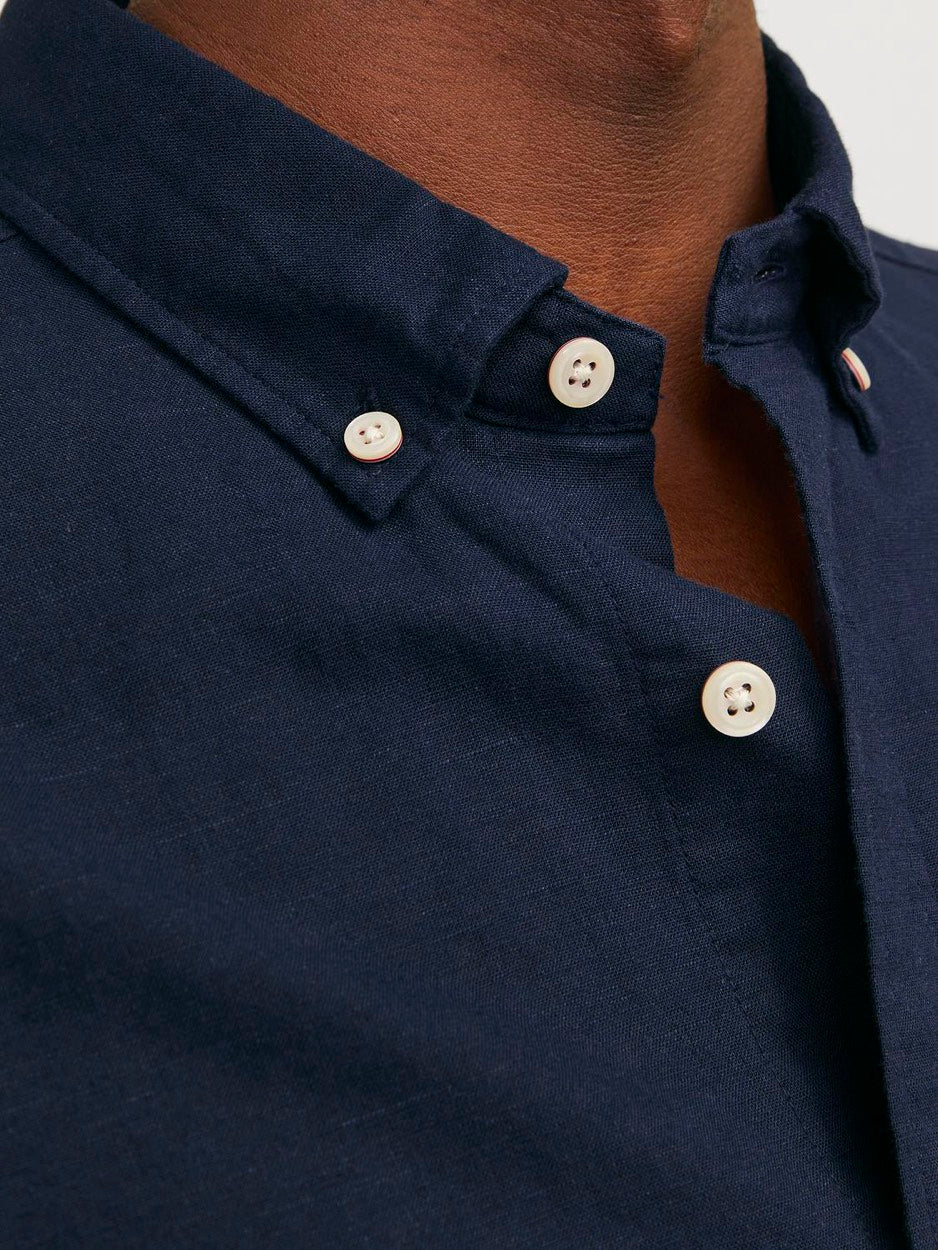 Jprblusummer Shield Shirt S/s - Navy