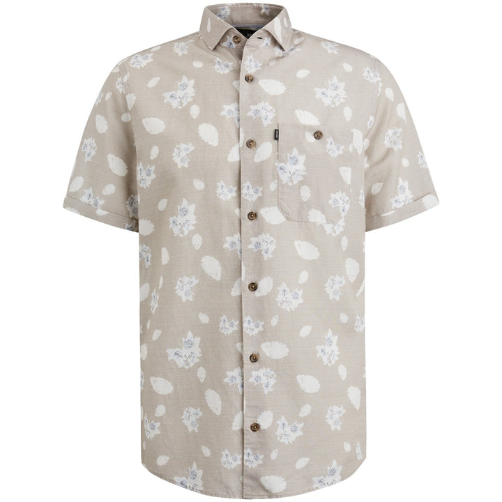 Short Sleeve Shirt Printed Tencel - Blauw Dessin