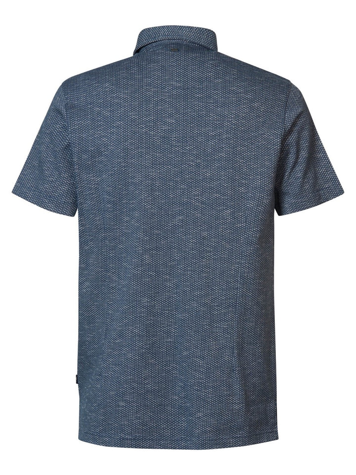 Men Shirt Short Sleeve Uni - Blauw Dessin