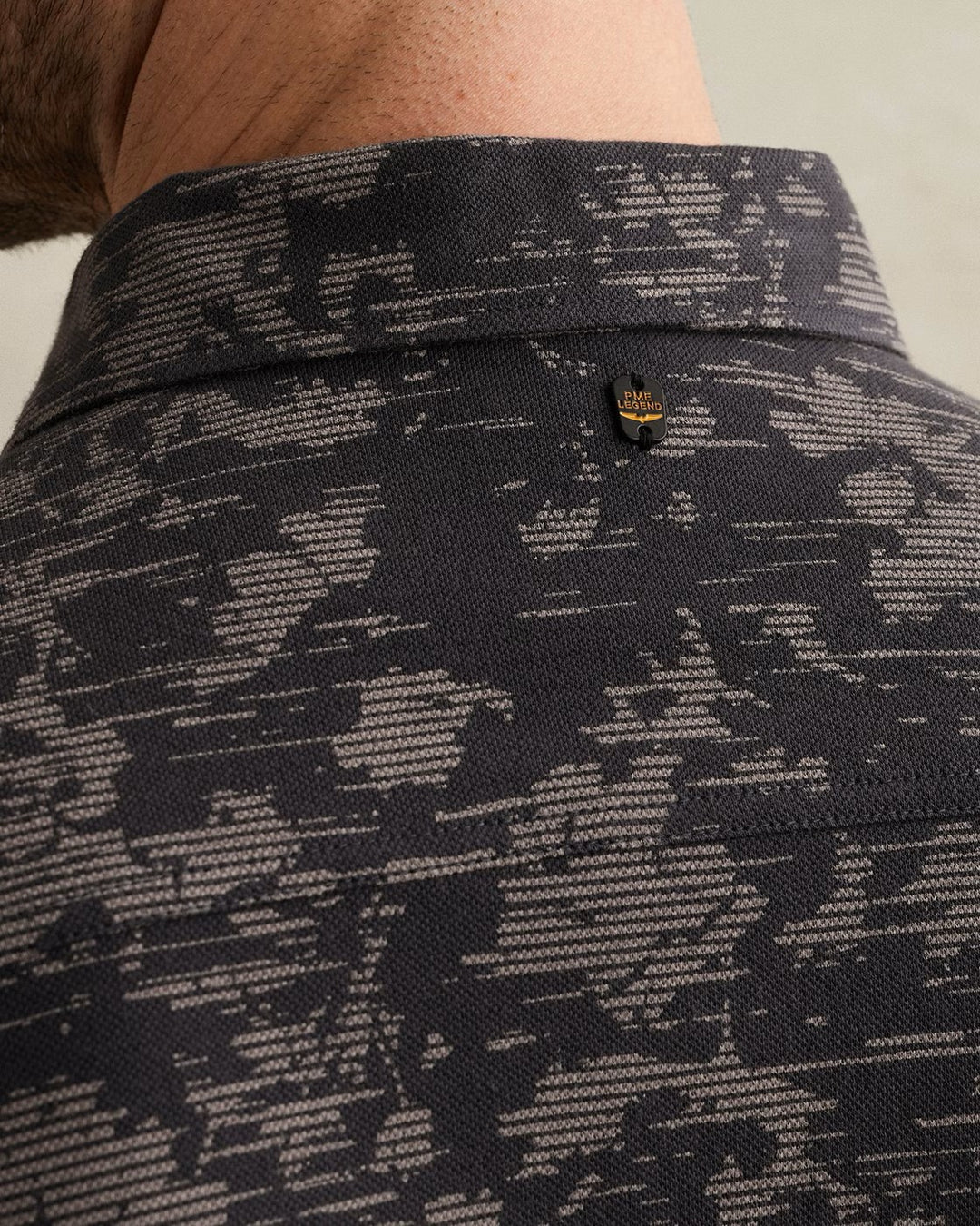 Short Sleeve Shirt Aop On Jersey P - Blauw Dessin