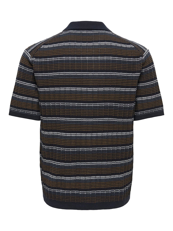 Onsleeds Reg Ss Shirt Knit Noos - Blauw Dessin