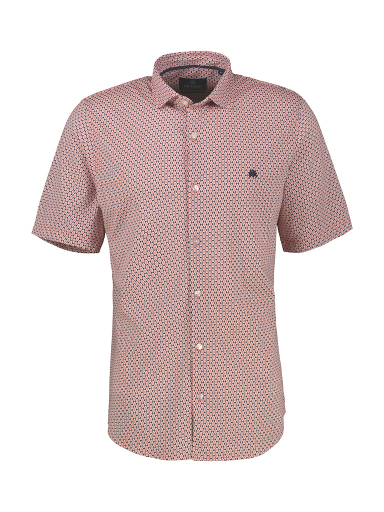 Overhemd Jersey Aop S/s - Koraal Rood