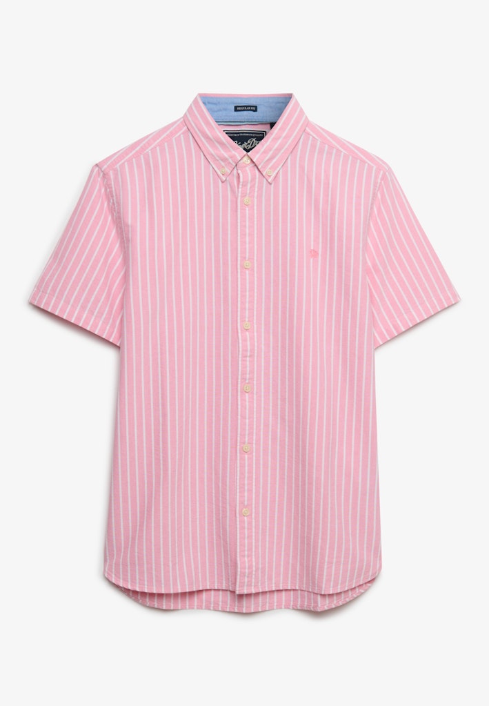 Oxford Overhemd Ss - Roze Dessin