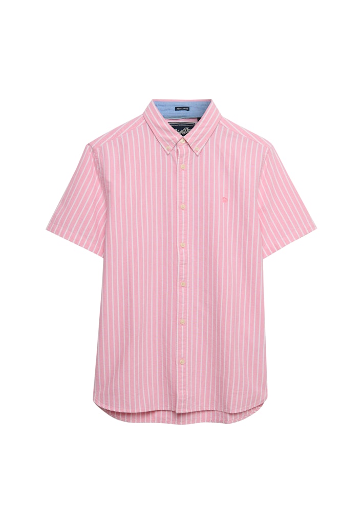 Oxford Overhemd Ss - Roze Dessin