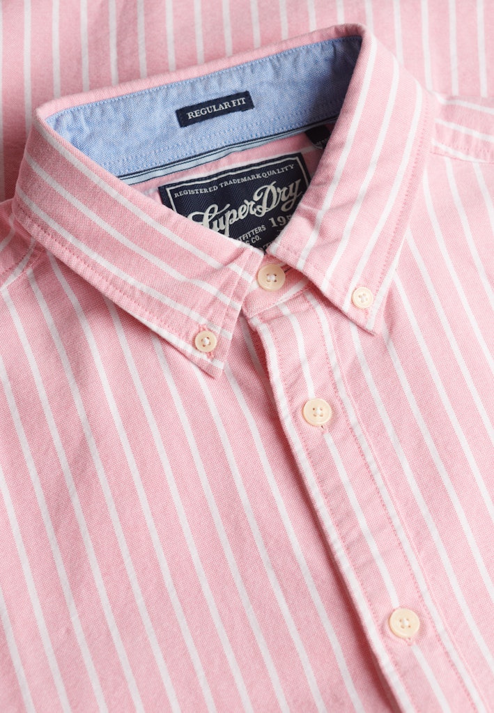 Oxford Overhemd Ss - Roze Dessin