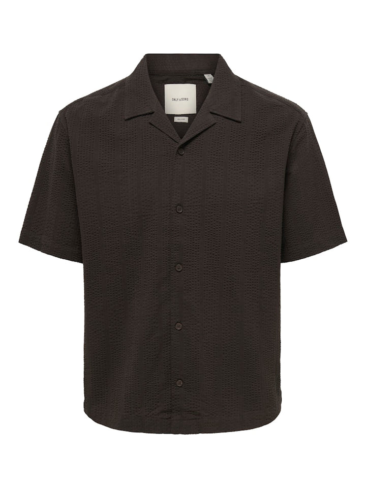 Onscruz Rlx Seersucker Resort Ss Shirt - Bruin