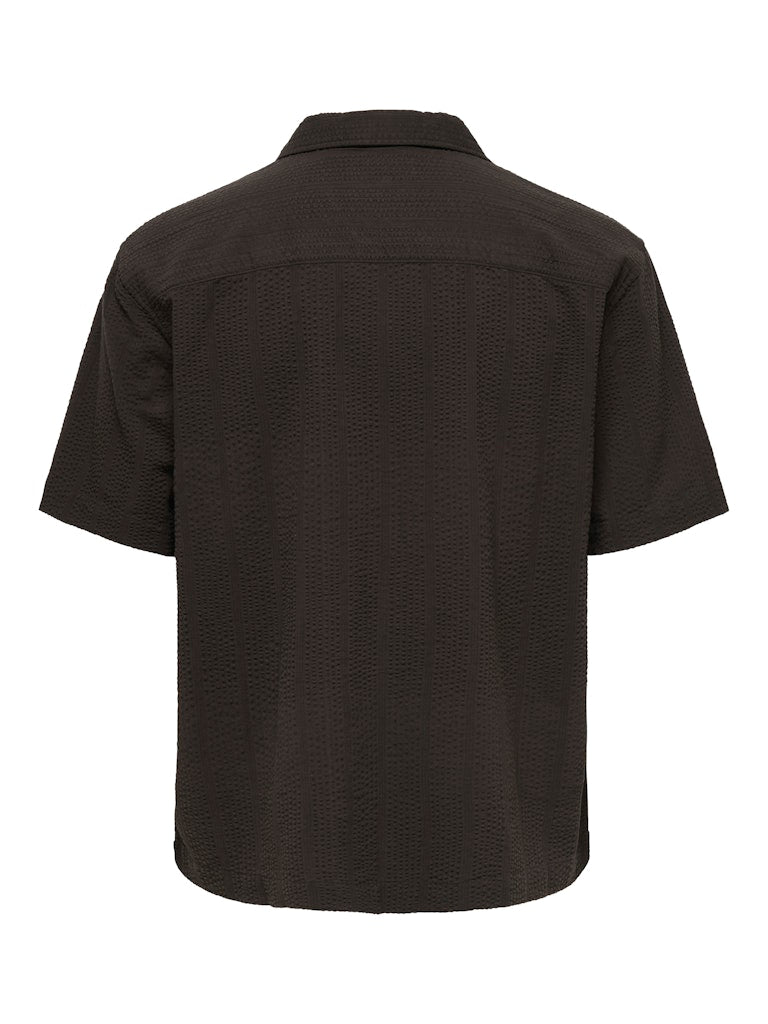 Onscruz Rlx Seersucker Resort Ss Shirt - Bruin