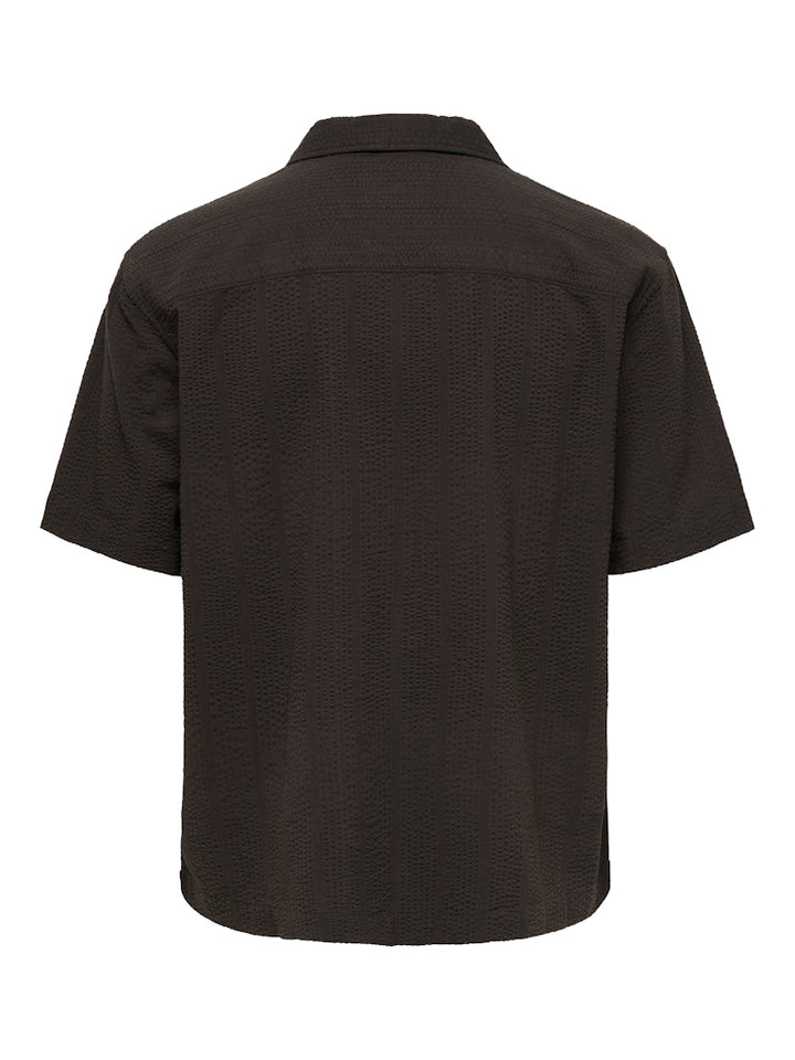 Onscruz Rlx Seersucker Resort Ss Shirt - Bruin