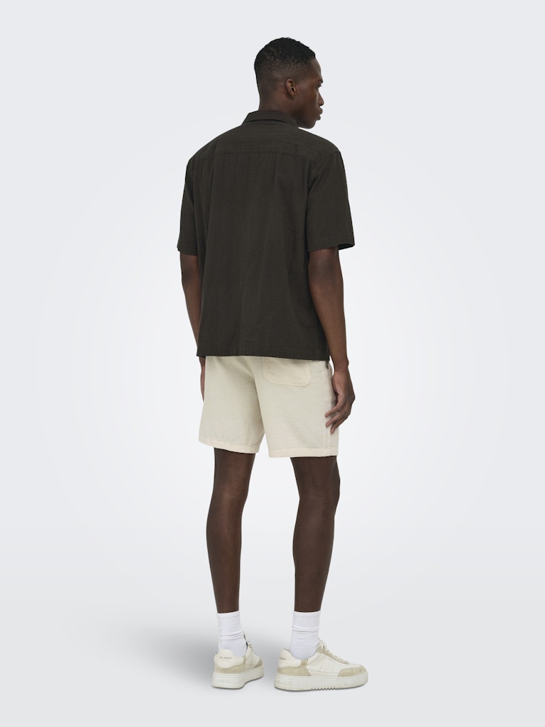Onscruz Rlx Seersucker Resort Ss Shirt - Bruin