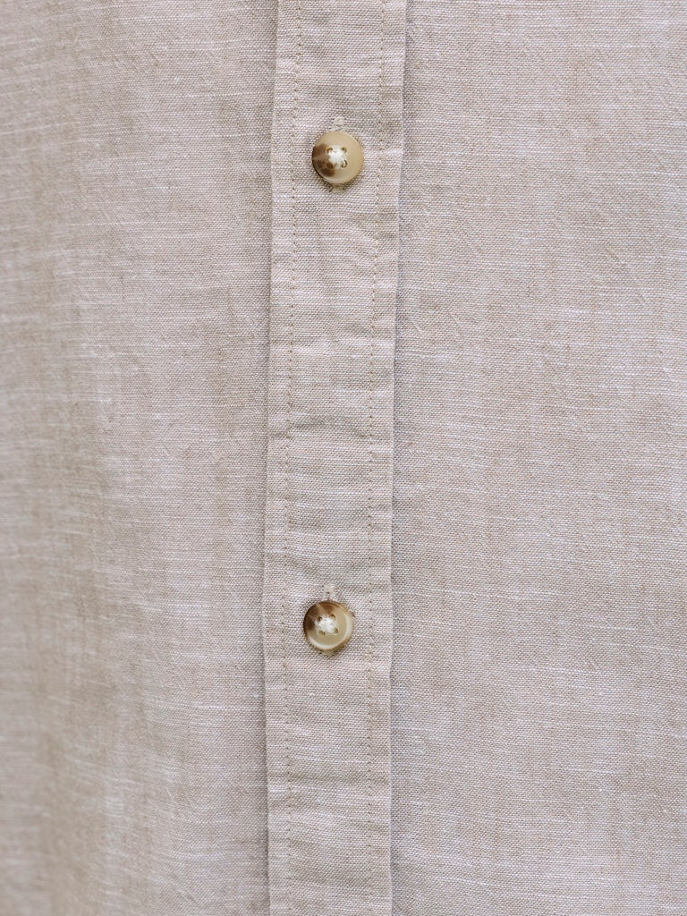 Jjesummer Linen Blend Shirt S/s Sn - Licht Bruin
