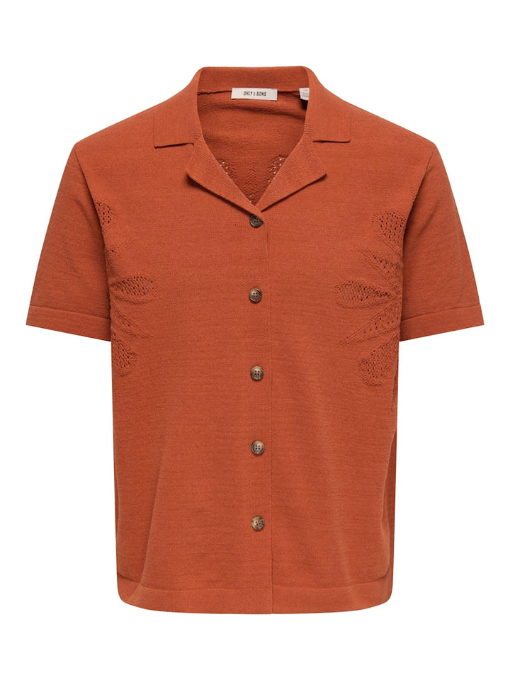 Onsjam Life Reg Ss Shirt Knit - Brique
