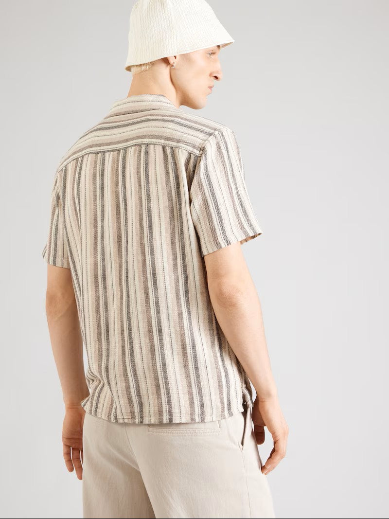 Onstrev Life Reg Stripe Ss Shirt No - Bruin Dessin