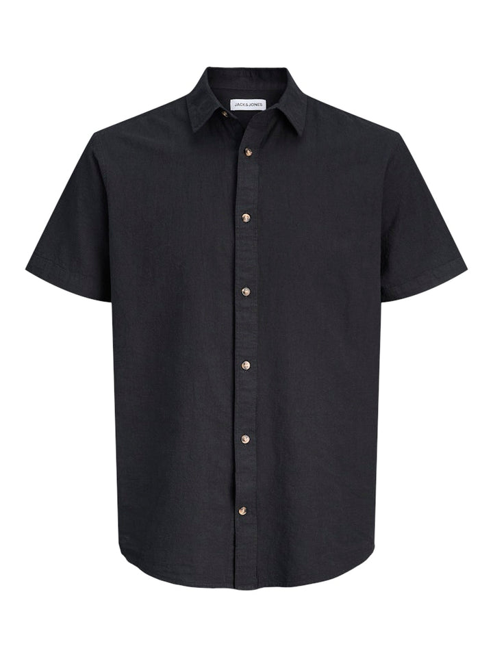 Jjesummer Linen Blend Shirt S/s Sn - Zwart