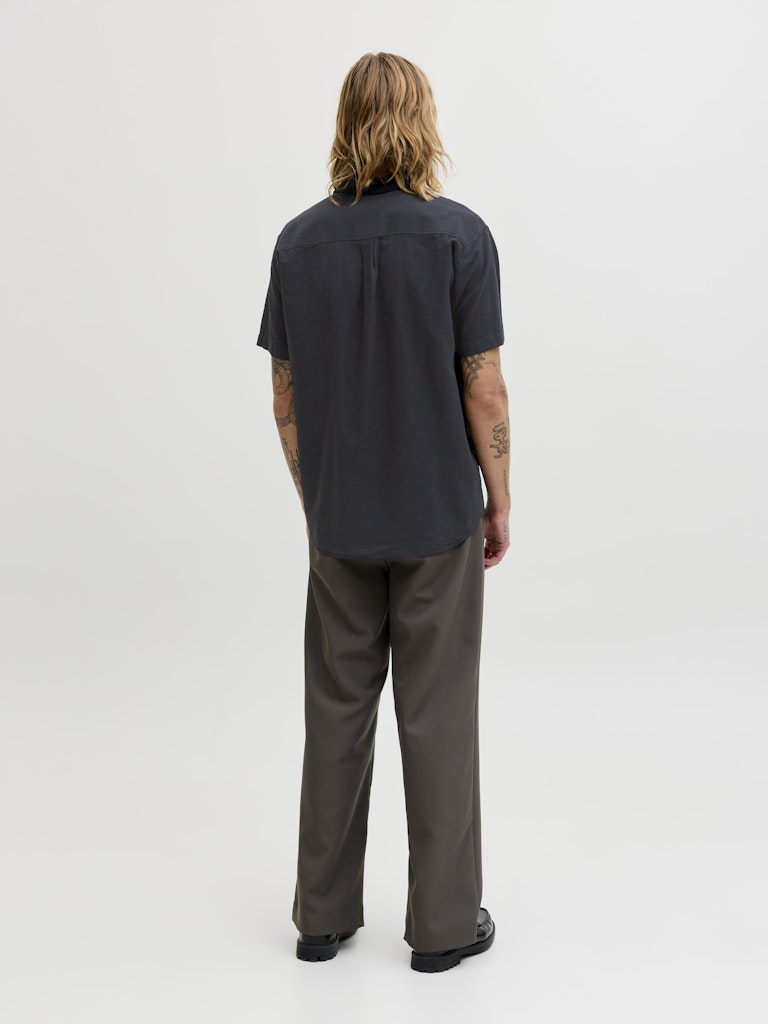 Jjesummer Linen Blend Shirt S/s Sn - Zwart