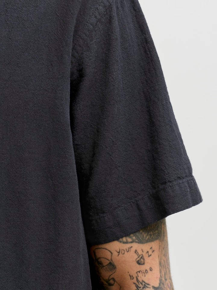 Jjesummer Linen Blend Shirt S/s Sn - Zwart
