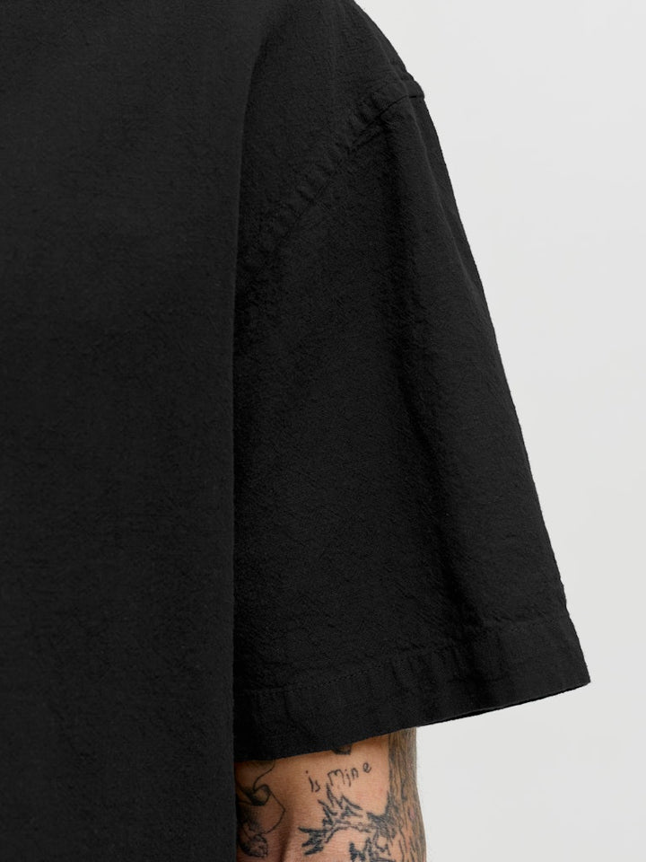 Jjesummer Linen Blend Resort Shirt Ss Sn - Zwart