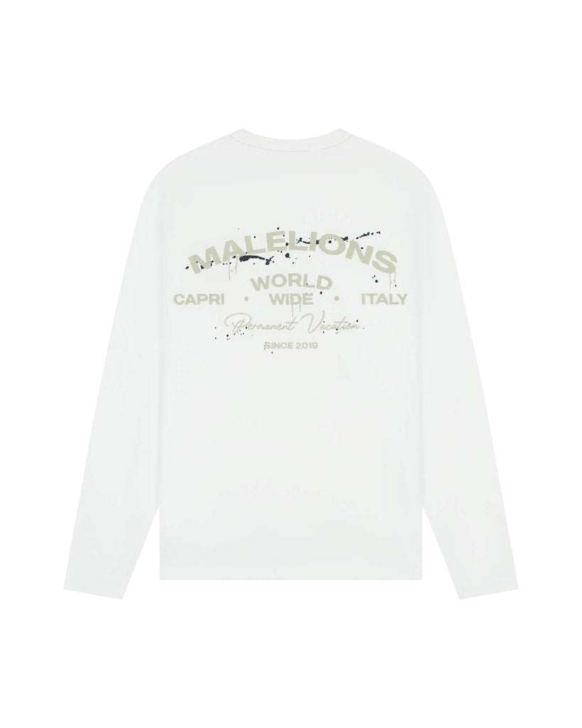 L/s Vacation T-shirt - Wit