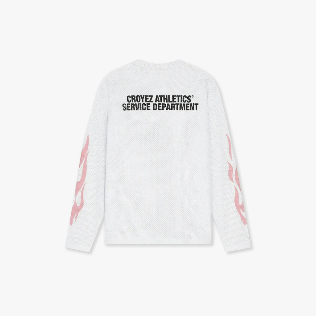 T-shirt L/s Service Dept - Wit