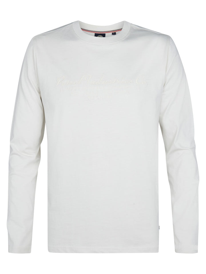 Men T-shirt Ls Classic Print - Off-white