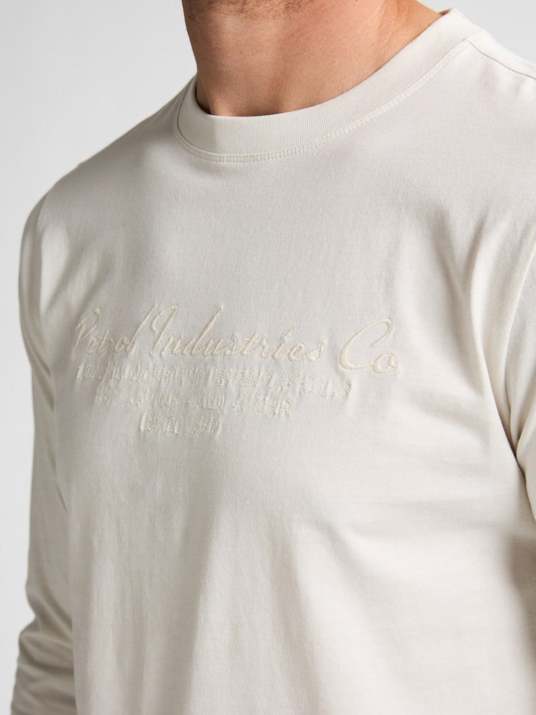 Men T-shirt Ls Classic Print - Off-white