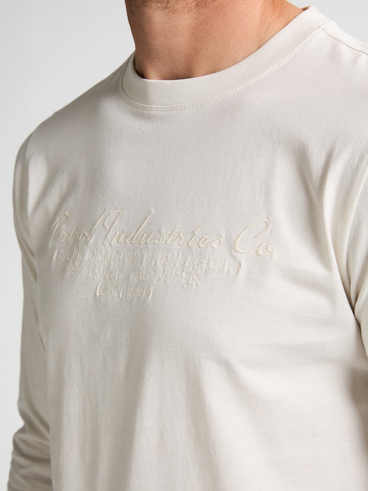 Men T-shirt Ls Classic Print - Off-white