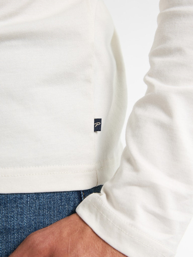 Men T-shirt Ls Classic Print - Off-white
