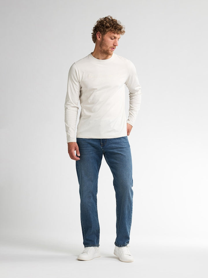 Men T-shirt Ls Classic Print - Off-white