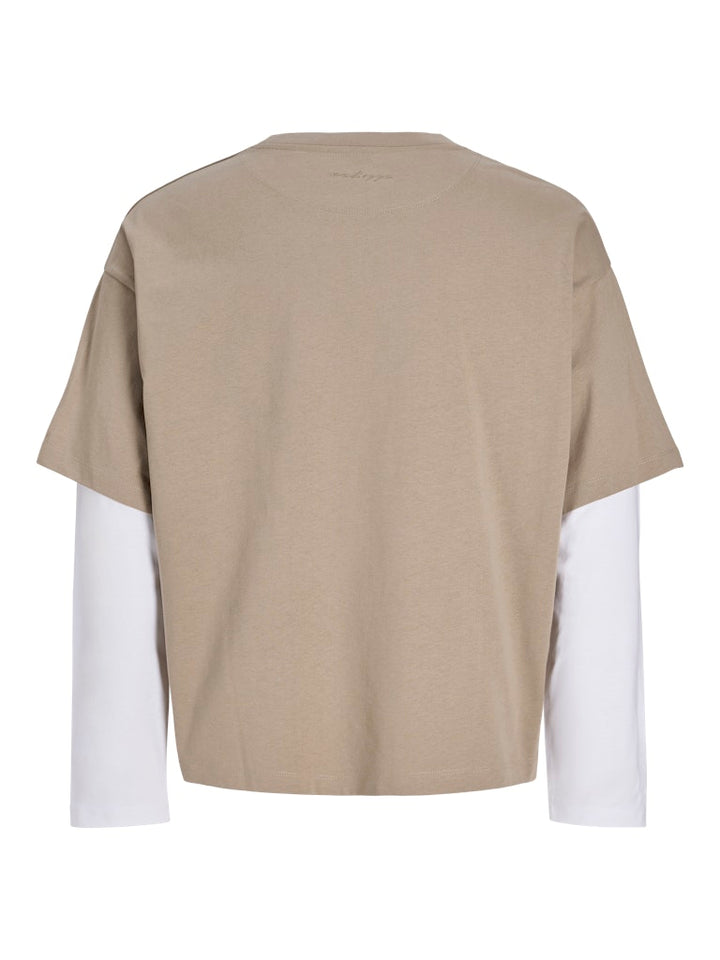Jcobiarritz Doublelayer Tee Ls - Zand