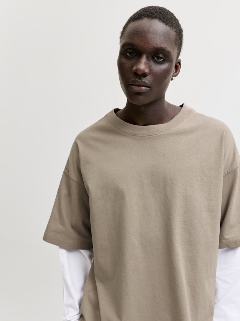 Jcobiarritz Doublelayer Tee Ls - Zand