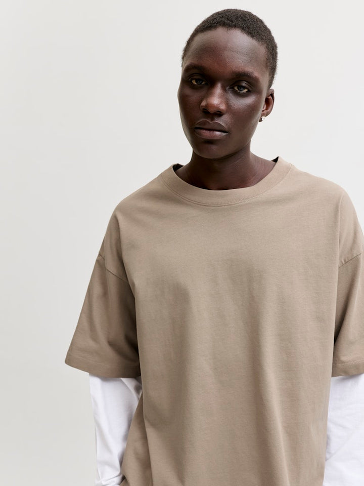 Jcobiarritz Doublelayer Tee Ls - Zand