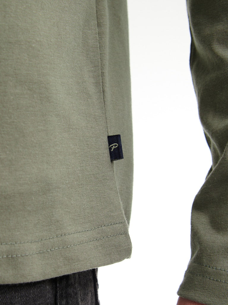 Men T-shirt Ls Classic Print - Army