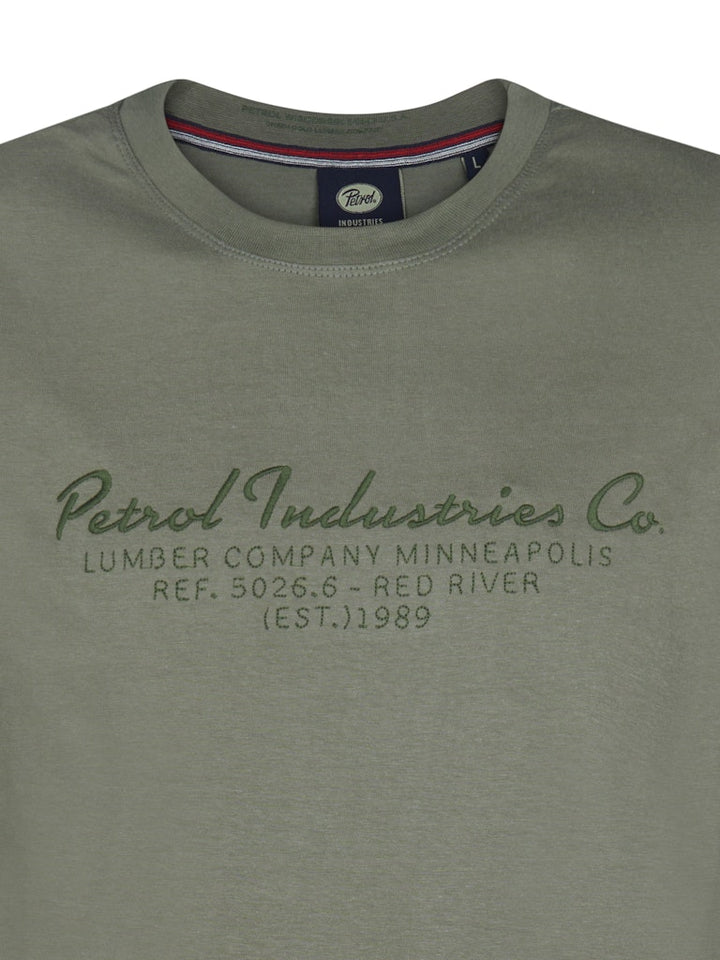 Men T-shirt Ls Classic Print - Army