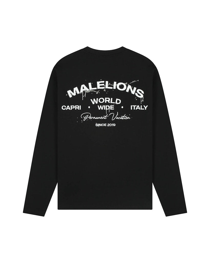L/s Vacation T-shirt - Zwart