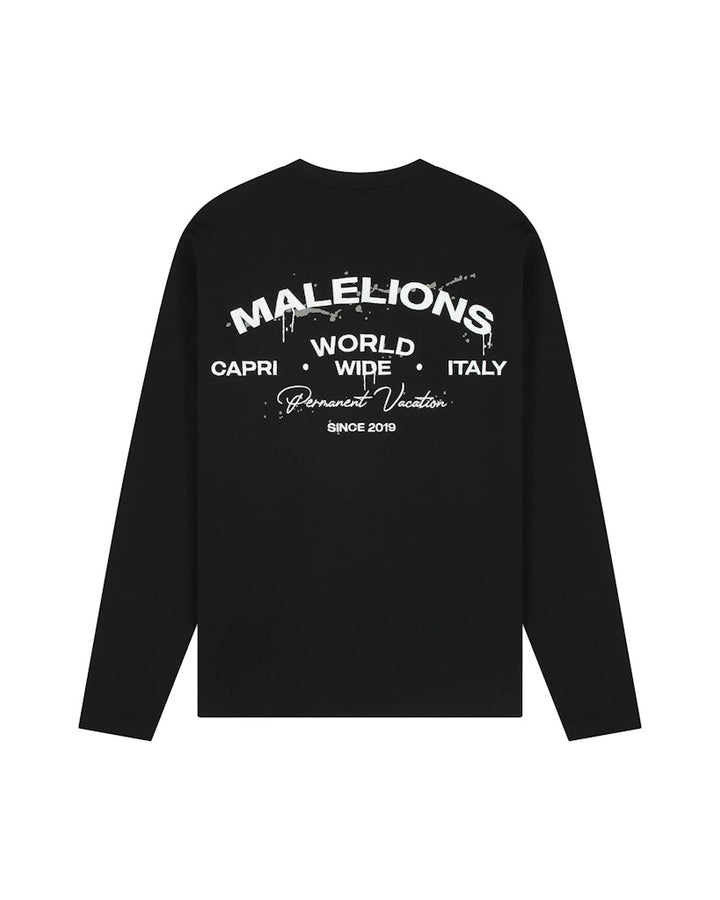 L/s Vacation T-shirt - Zwart