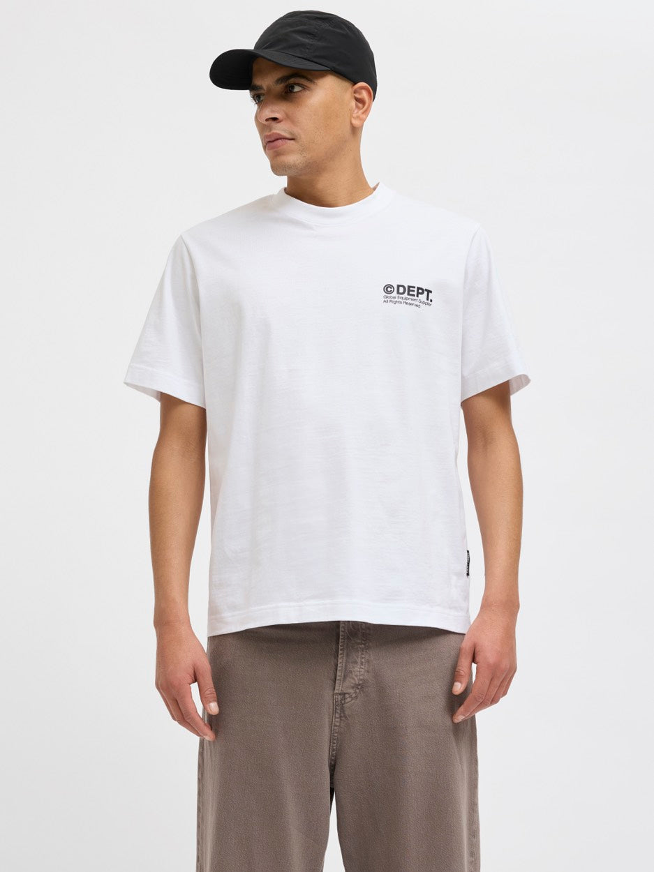 Jcodynamic Dust Tee Ss Crew Neck Ln - Wit