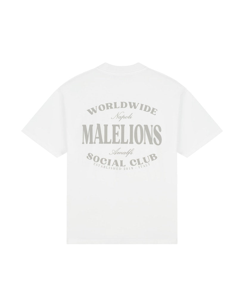 Men Socail Clu T-shirt - Wit